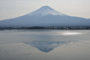 凍った河口湖 凍った河口湖