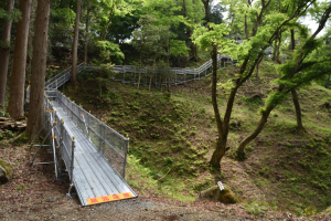 津和野城・本丸周辺の仮設階段